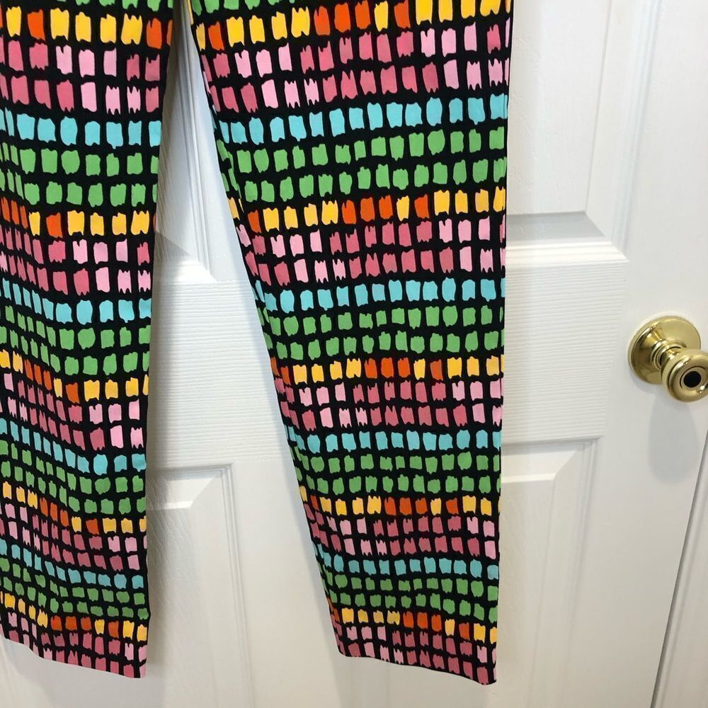 Krazy Larry multi color pull on slacks pants size 6 - Picture 3 of 6